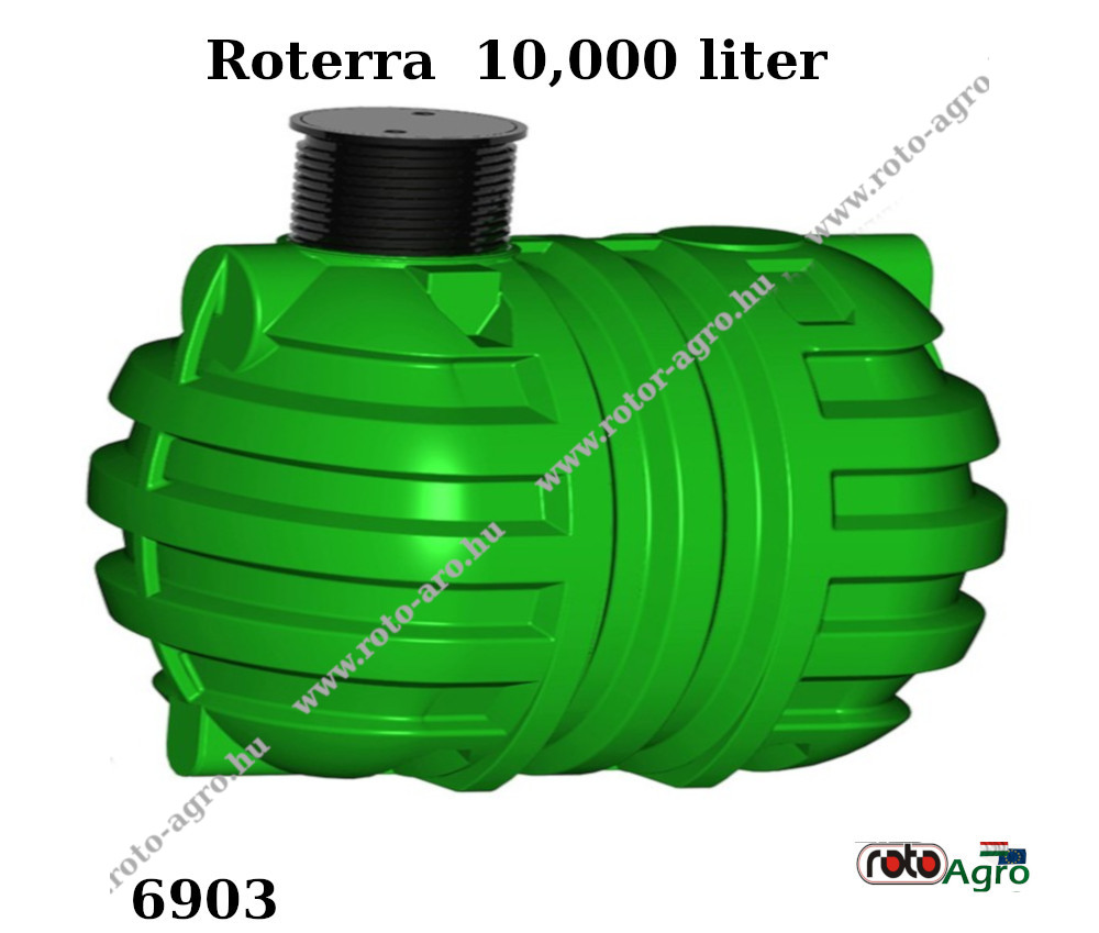 6903 RoTERRA 10000 literes földalatti víztartály fedéllel.